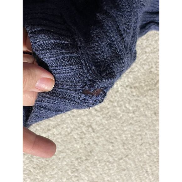 Bedford Fair Open Front Knit Cardigan Sweater Womens Sz XL USA Blue *Tiny Flaw - Picture 9 of 10